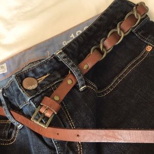Leather belt - fits size 4-8 women’s